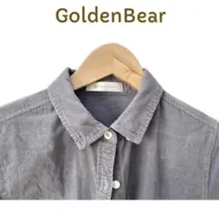 グレー長袖ブラウス 羽織りにも／コーデュロイ 綿