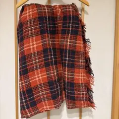 【無印良品】チェック柄 ガーゼケット フリンジ付き 134×212cm 大判のサムネイル