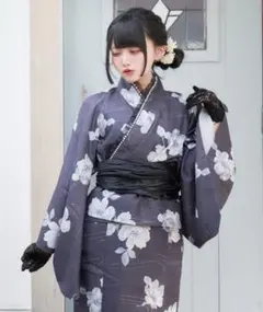 gibous dark snake yukata gray - メルカリ