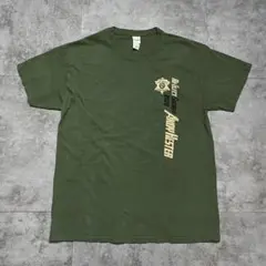 GILDAN Tシャツ エンブレムロゴ イベント系 USA古着 グリーン