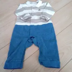 179）petit main ストライプロンパース 70