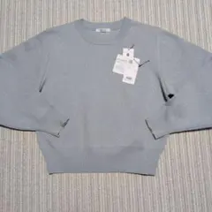 OPAQUE.CLIP　ライトグレー ラメ入り 春ニット Ｌ