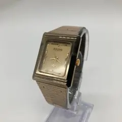 RADO DIASTAR クォーツ ゴールド文字盤 スクエアケース 稼動品 - メルカリ