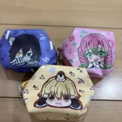 鬼滅の刃キャラクターイラストポーチ3個セット