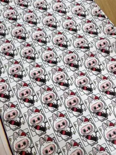 2LABUBU ラブブ　コーラ生地　140*45cm はぎれ 生地