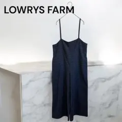 ローリーズファーム サロペット オールインワン ワイドパンツ チェック柄 M