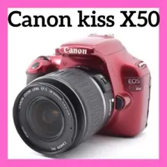 CanonKiss X50✨RED✨希少カラー✨一眼レフデビューに✨スマホ転送 CanonKiss X50✨RED✨希少カラー✨一眼レフデビューに✨スマホ転送