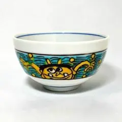 【 九谷焼 幸窯 鬼絵 波文 飯碗 茶碗 ( 新品 ) 】のサムネイル