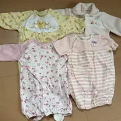 ベビー ロンパース 50-60cm ピンク系