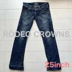 【中古品】RODEO CROWNS ボーイフレンドデニムパンツ 25inchi