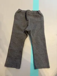 【美品】kid's zoo レギンスパンツ 90 杢グレー シンプル ストレッチ