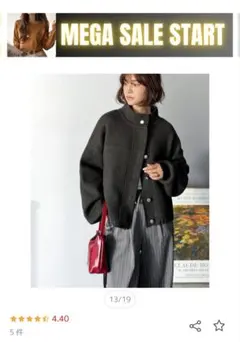 ノーカラージャケット ＸLサイズ