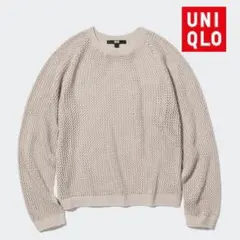 uniqlo メッシュクルーネックセーター