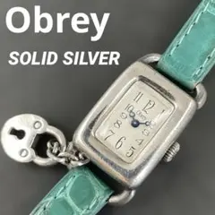 稼働　オブレイ　フランス製　ウォッチ　スターリング　シルバー　0.925　時計 オブレイ Obrey ”オーバル チャーム付 レディースウォッチ