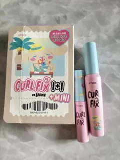 新品 ETUDE カールフィックスマスカラ 02 ブラウン 시나모롤