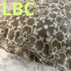 【極美品】LBC＊羽織りブランケット＊クッション＊ブラウン系＊ブルーパイピング
