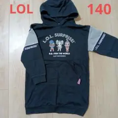 LOLサプライズ　パーカーワンピース140　裏起毛