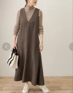 ジャンパースカート ロングワンピース