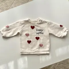H&M ハート柄トレーナー 6-9M 70 74 80