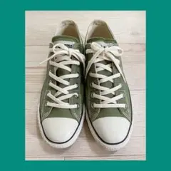 【CONVERSE】 オールスター スニーカー（カーキグリーン／23.5cm）