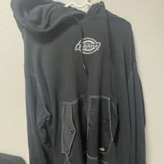 Dickies ブラックパーカー フード付き
