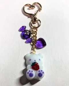 349【レジン】レジンチャーム＊レジンキーホルダー＊くま