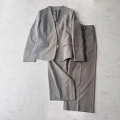 タグ付未使用♪スーツカンパニー ノーカラージャケット&パンツセットアップ 洗濯可