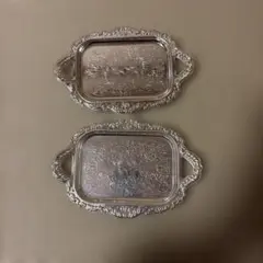 antique silver tray vintage
