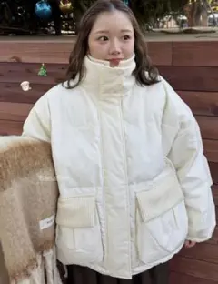 OLUN padding rib blouson/中綿リブブルゾン Mサイズ