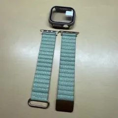 Apple Watch用　ミントグリーンバンド　マグネット　フィルム　セット