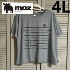 moz モズ エルク Tシャツ ブルーグレー レディース 大きいサイズ 4Lのサムネイル