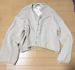 ザラ　長袖カーディガン　ベージュ系
