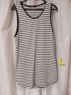 AVAIL AVANTGARDE ボーダー ノースリーブ Lのサムネイル