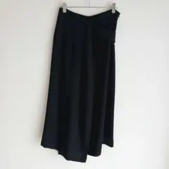 ZARA BASIC ロング巻きスカート ベルト フレアスカート ブラック XSのサムネイル