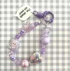 NO6 ラブブストラップ♡パープル系
