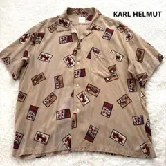 希少 KARL HELMUT カールヘルム 開襟 アロハシャツ 花札 和柄 Mのサムネイル