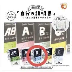 血液型 『自分の説明書』 ミニチュア豆本キーホルダー B型