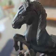 跳ね馬 馬 オブジェ ブロンズ風 置物 アンティーク インテリア 縁起物