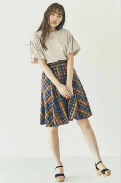 earth music&ecology チェック柄 スカート