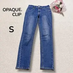 【オペークドットクリップ】ライクストレッチ　スキニーデニム　ジーンズ　ブルー　Sのサムネイル