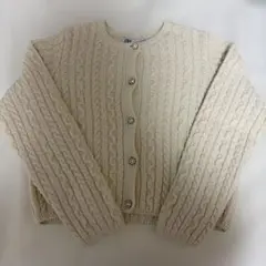 ZARA ケーブルカーディガン　ビジューボタン