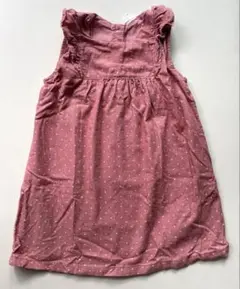 H&M ピンクドット柄コーデュロイワンピース