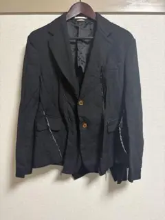 コムデギャルソンオムプリュス 24ss ポリ縮絨 2B 短冊 ジャケット XSのサムネイル