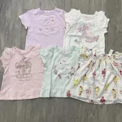 メゾピアノ 半袖 Tシャツ うさぎ パフェ キャンディ 90cm