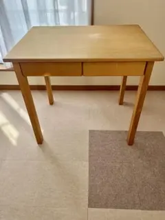 無印良品 タモ材 木製デスク 引き出し付き 幅800mm × 445mm - メルカリ