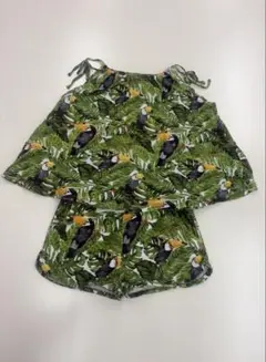 Zara ザラ　オウム柄　セットアップ　タンクトップ/ショートパンツ　120㎝