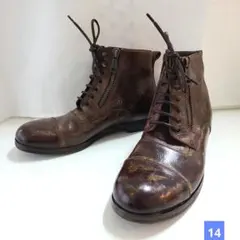 DOLCE&GABBANA レザー レースアップ ブーツ イタリア製