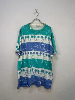 90s USA製 ディズニー ビンテージ総柄ミッキーTシャツ ワンサイズ