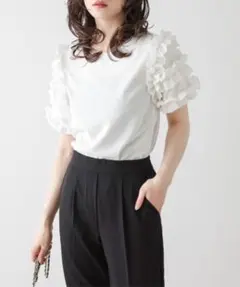 La-gemme フリルスリーブブラウス