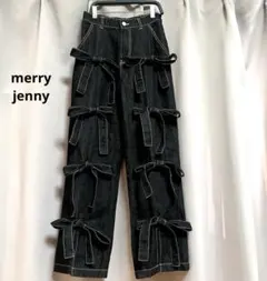 merry jenny 立体リボンワイドフレアデニム y2k フェアリーグランジ